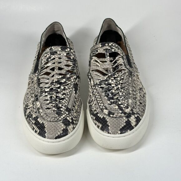 Tory Burch Womens Shoes Size 11 Huarache Weave Snakeskin Leather Slip On Sneaker - Picture 3 of 16